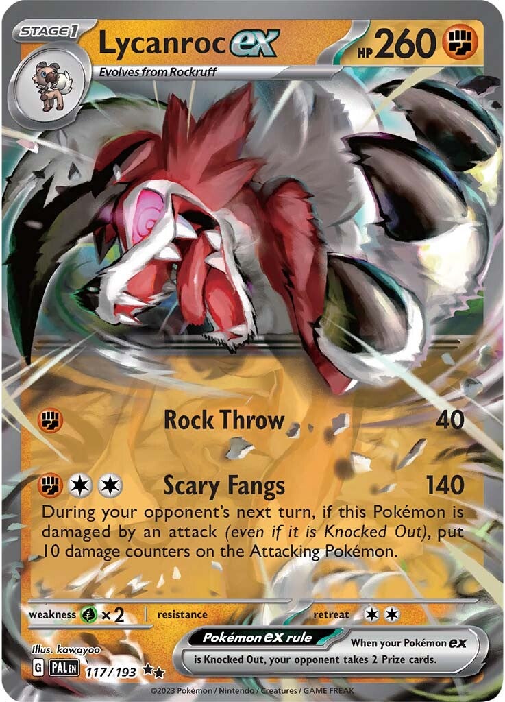 Lycanroc ex (117/193) [Scarlet & Violet: Paldea Evolved] | Chromatic Games