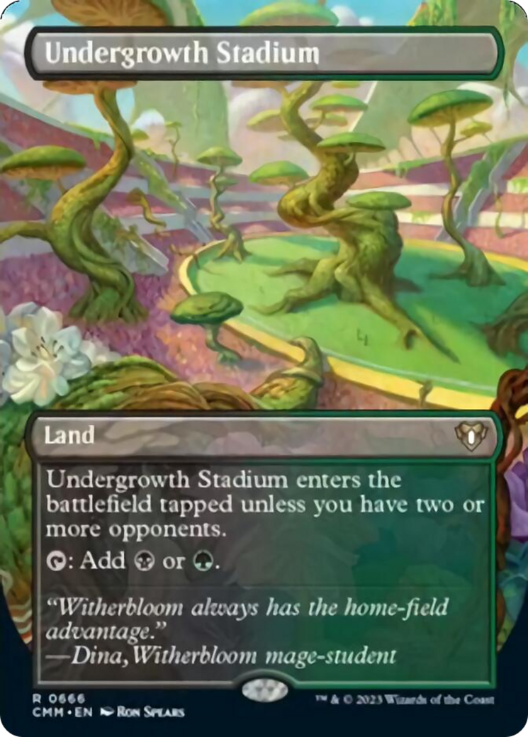 Undergrowth Stadium (Borderless Alternate Art) [Commander Masters] | Chromatic Games