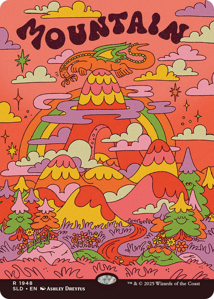 Mountain (1948) (Rainbow Foil) [Secret Lair Drop Series] | Chromatic Games