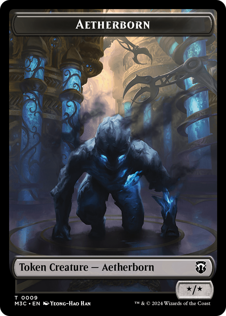 Aetherborn (Ripple Foil) // Thopter Double-Sided Token [Modern Horizons 3 Commander Tokens] | Chromatic Games