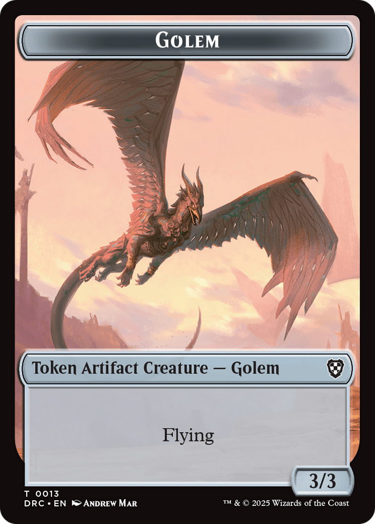 Construct // Golem (0013) Double-Sided Token [Aetherdrift Tokens] | Chromatic Games