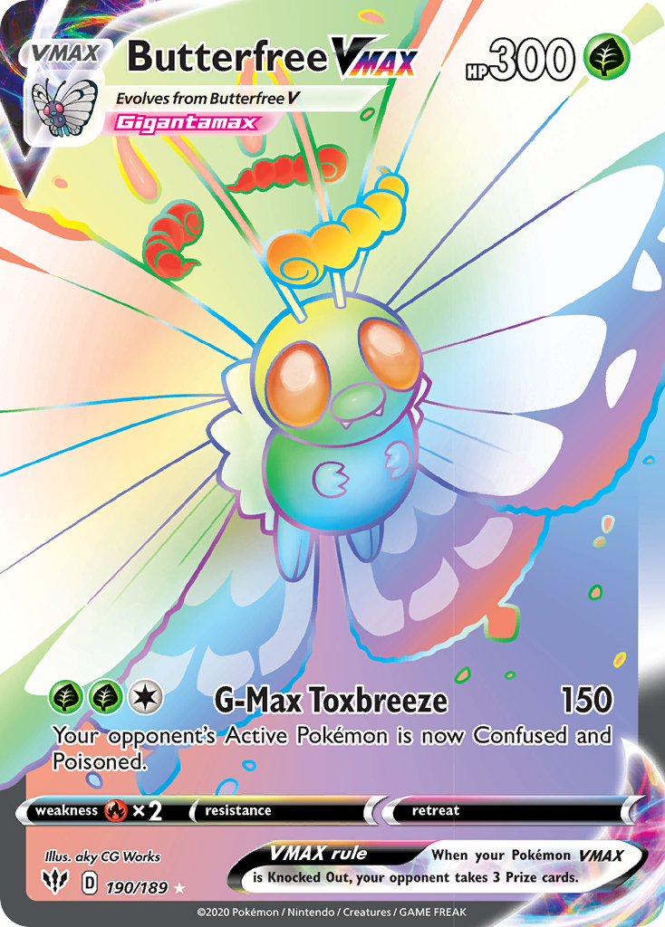 Butterfree VMAX (190/189) [Sword & Shield: Darkness Ablaze] | Chromatic Games