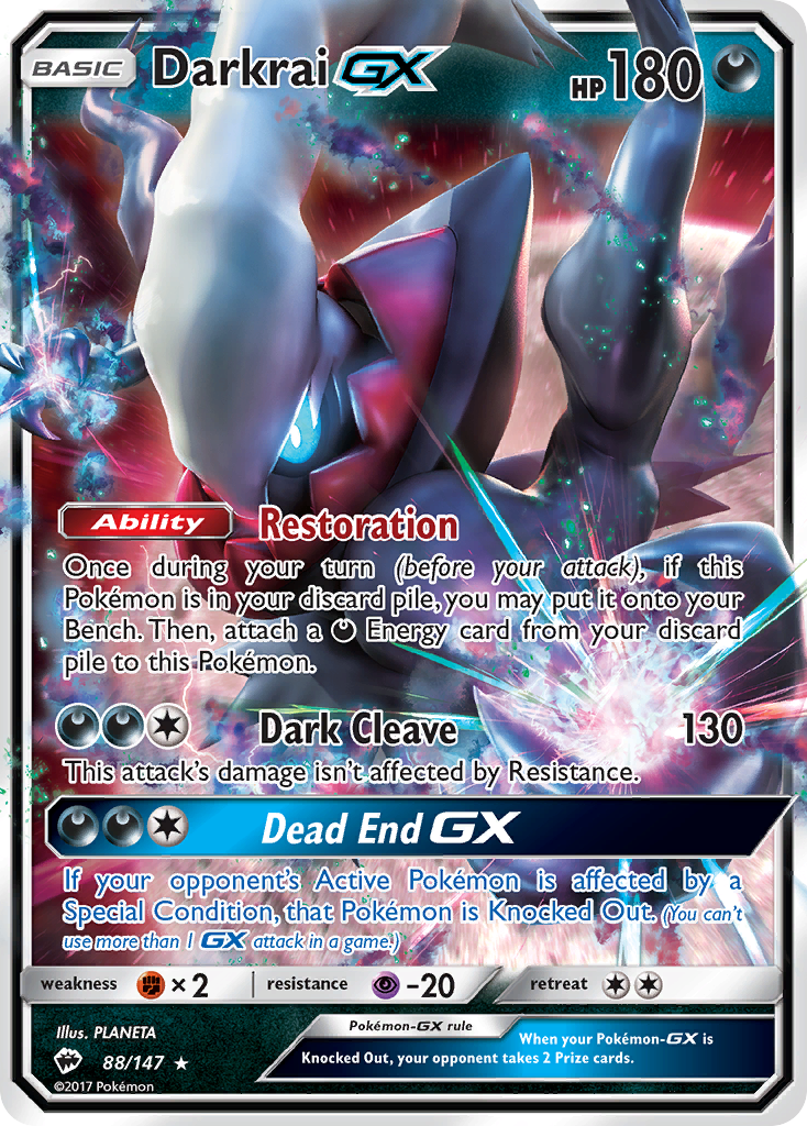 Darkrai GX (88/147) [Sun & Moon: Burning Shadows] | Chromatic Games