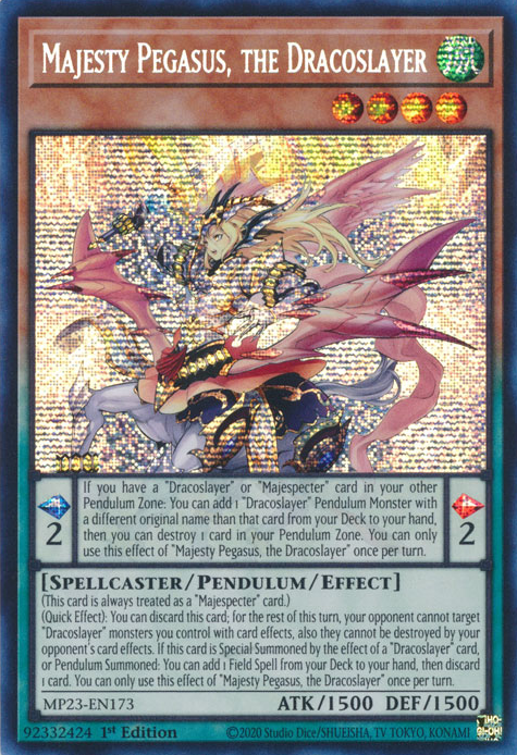 Majesty Pegasus, the Dracoslayer [MP23-EN173] Prismatic Secret Rare | Chromatic Games