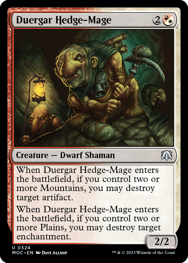 Duergar Hedge-Mage [March of the Machine Commander] | Chromatic Games