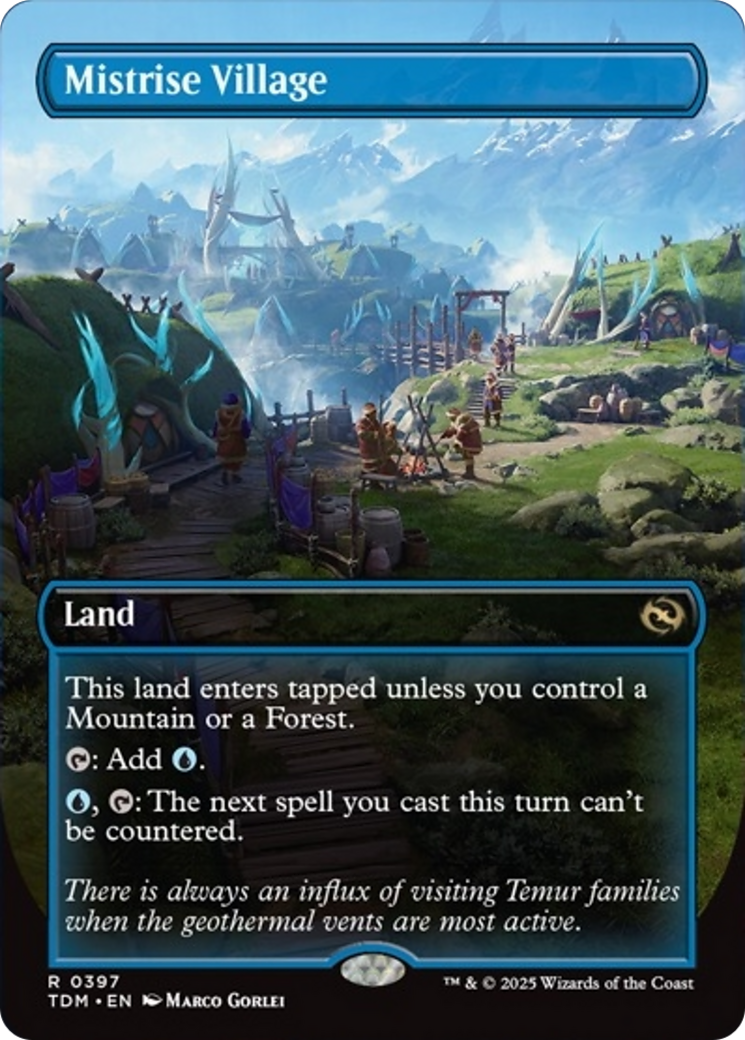 Mistrise Village (Borderless) [Tarkir: Dragonstorm] | Chromatic Games
