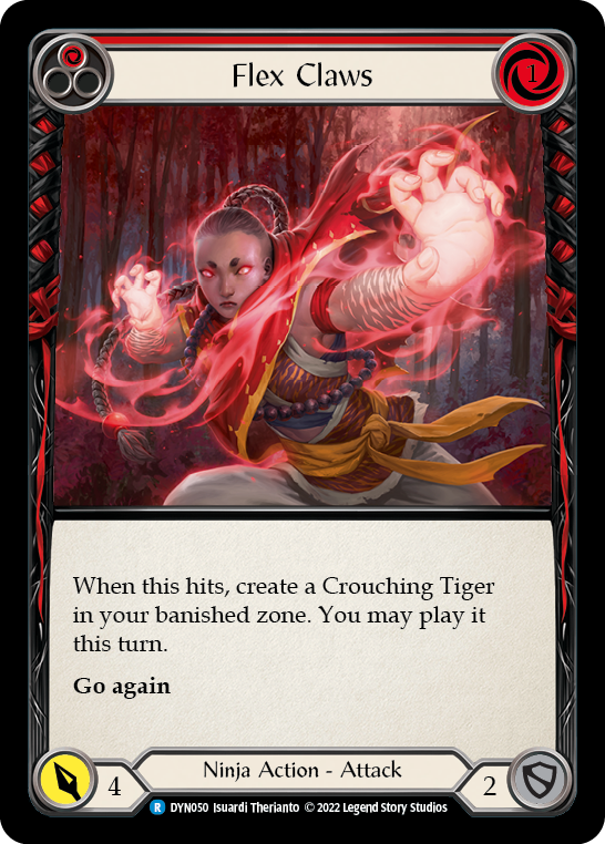 Flex Claws (Red) [DYN050] (Dynasty)  Rainbow Foil | Chromatic Games