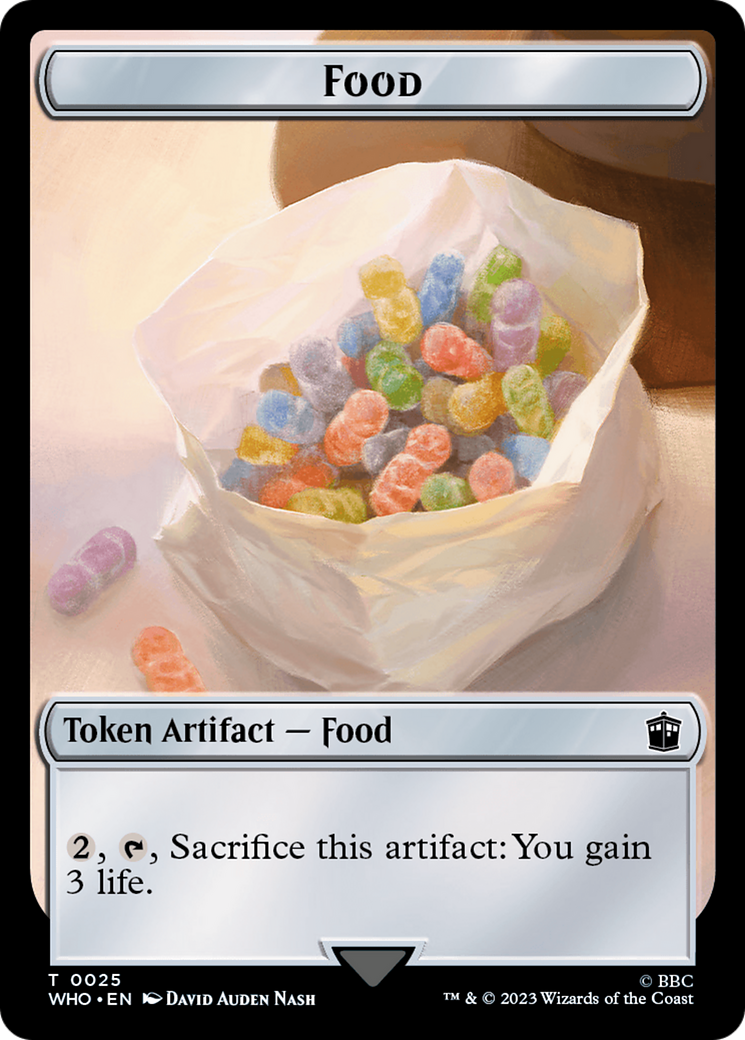 Alien Angel // Food (0025) Double-Sided Token [Doctor Who Tokens] | Chromatic Games