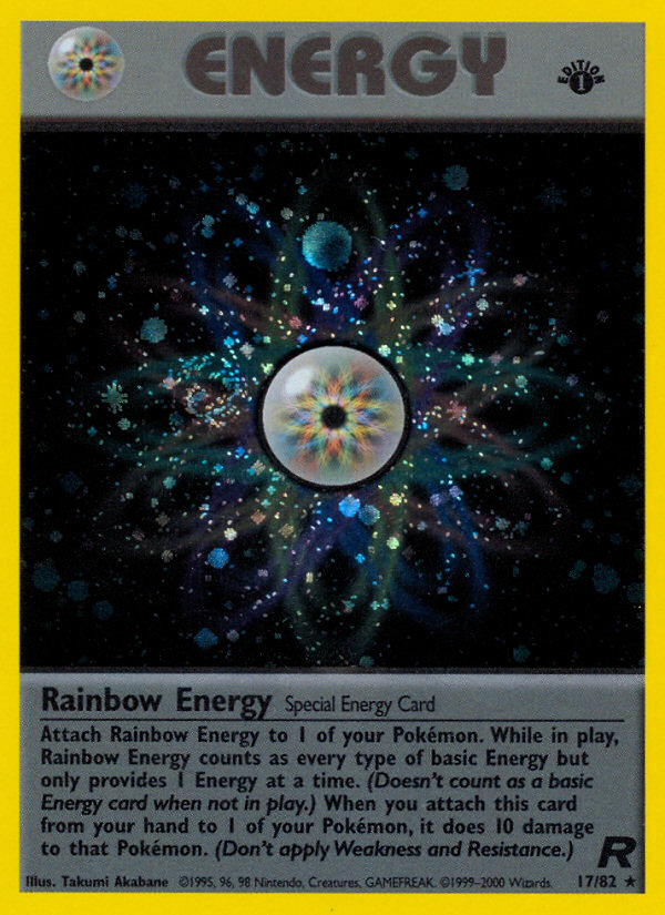 Rainbow Energy (17/82) [Team Rocket 1st Edition] | Chromatic Games