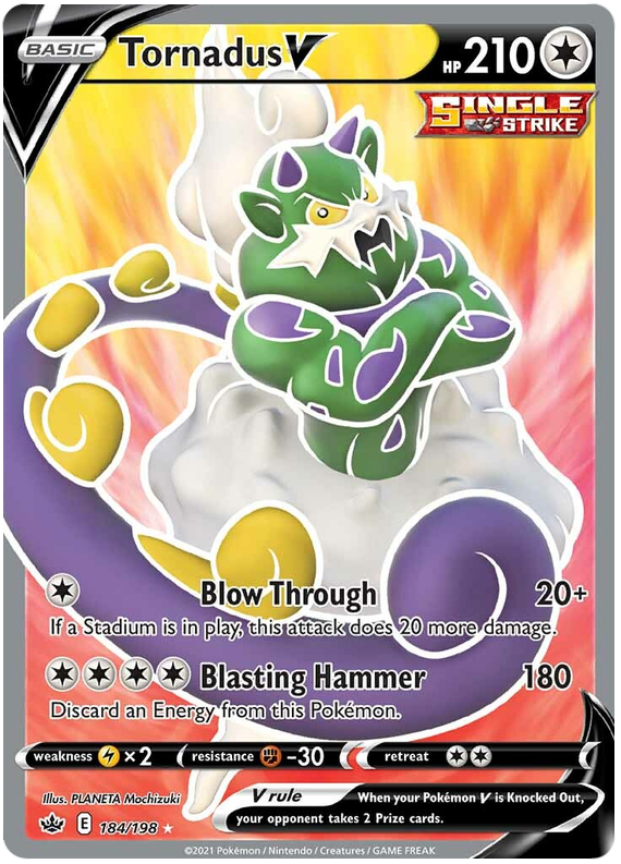 Tornadus V (184/198) [Sword & Shield: Chilling Reign] | Chromatic Games