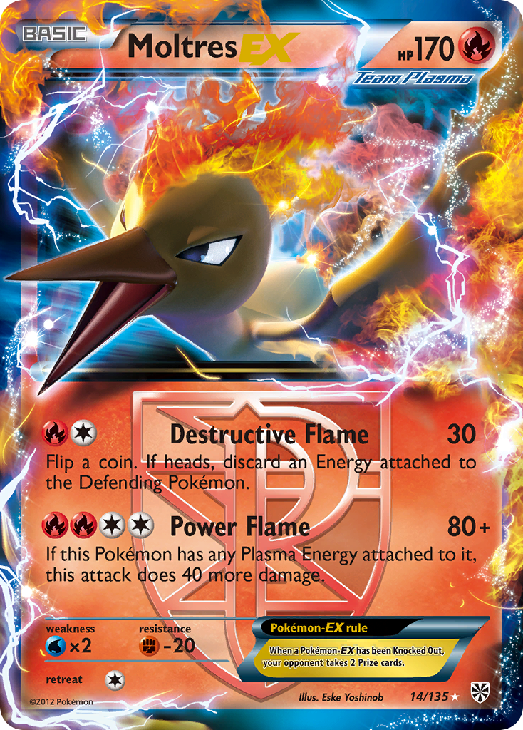 Moltres EX (14/135) [Black & White: Plasma Storm] | Chromatic Games