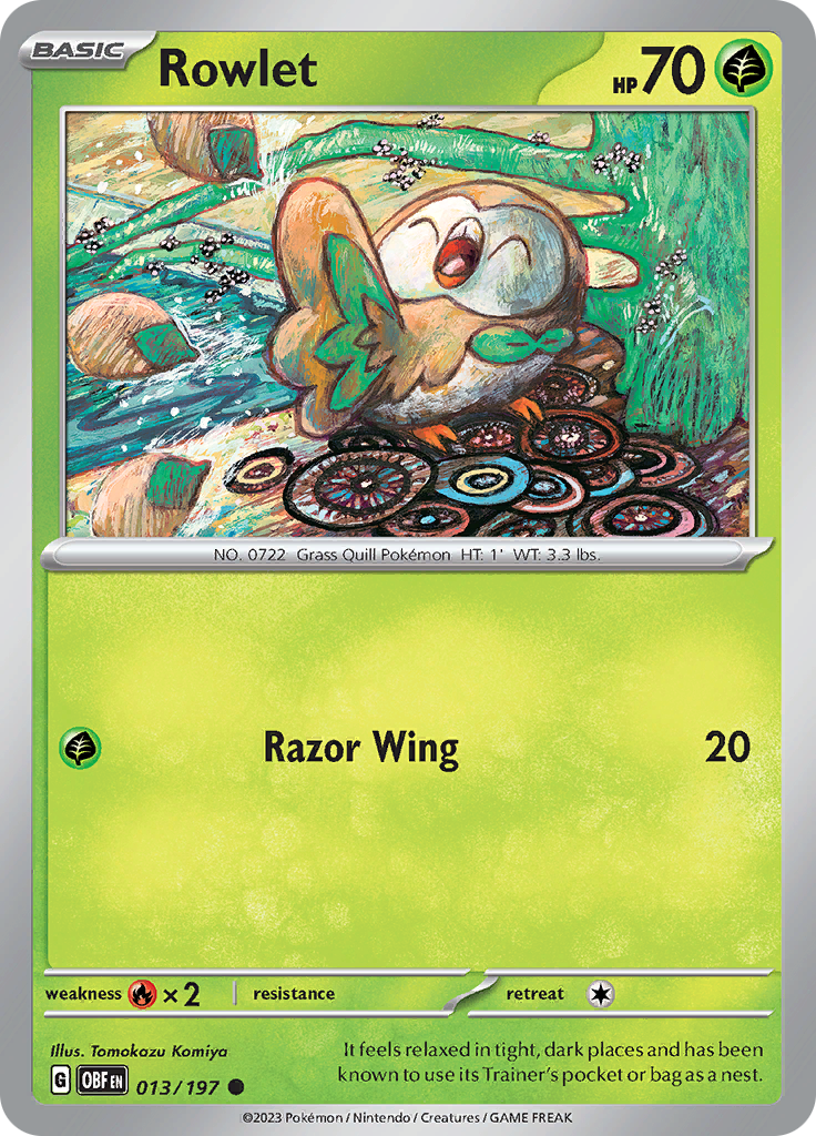 Rowlet (013/197) [Scarlet & Violet: Obsidian Flames] | Chromatic Games