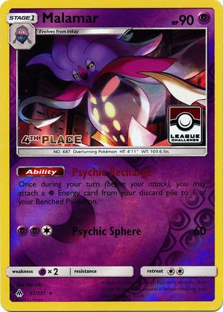Malamar (51/131) (League Promo 4th Place) [Sun & Moon: Forbidden Light] | Chromatic Games