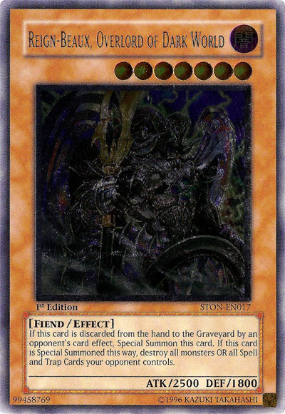 Reign-Beaux, Overlord of Dark World [STON-EN017] Ultimate Rare | Chromatic Games