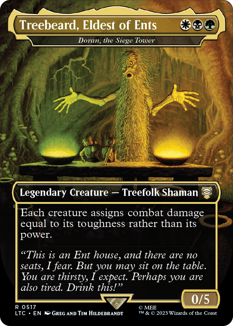 Treebeard, Eldest of Ents - Doran, the Siege Tower (Borderless) [The Lord of the Rings: Tales of Middle-Earth Commander] | Chromatic Games