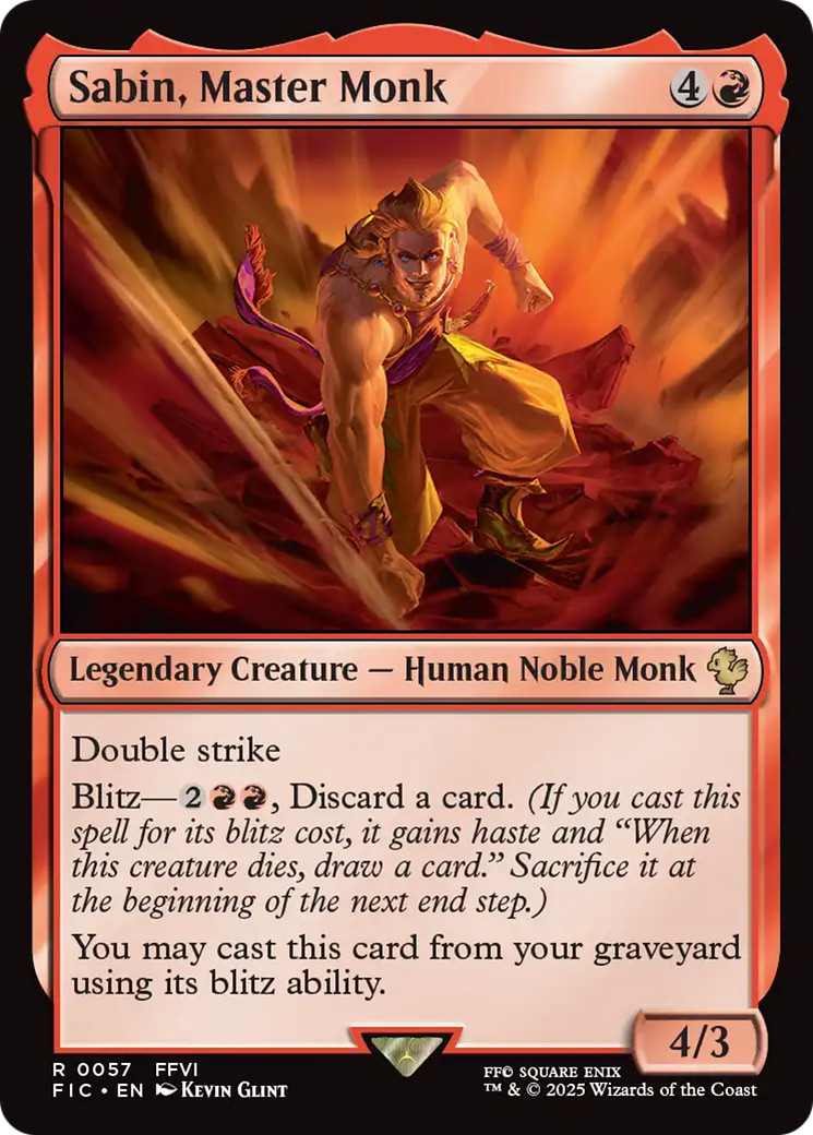 Sabin, Master Monk [FINAL FANTASY Commander] | Chromatic Games