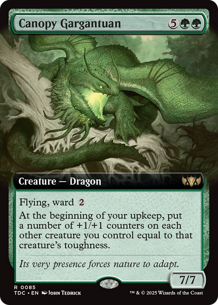Canopy Gargantuan (Extended Art) [Tarkir: Dragonstorm Commander] | Chromatic Games