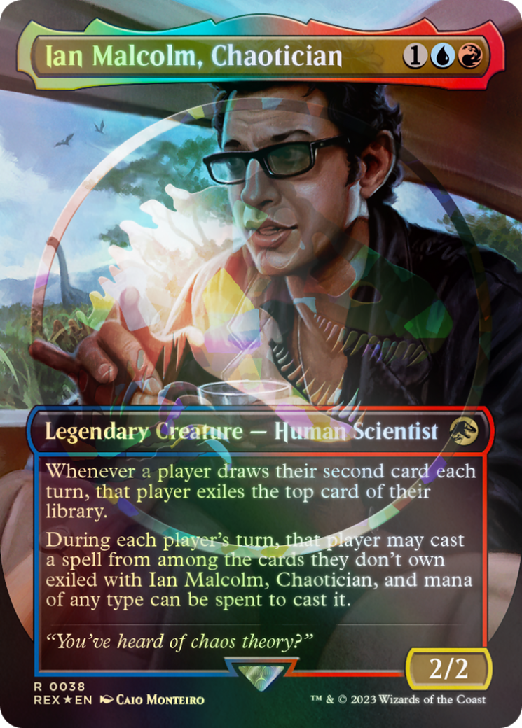 Ian Malcolm, Chaotician (Emblem) (Borderless) [Jurassic World Collection Tokens] | Chromatic Games