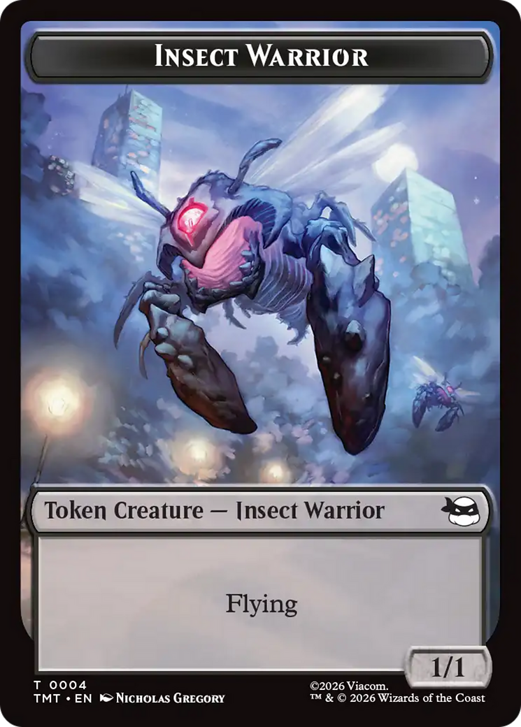 Insect Warrior // Food Double-Sided Token [Teenage Mutant Ninja Turtles Tokens] | Chromatic Games