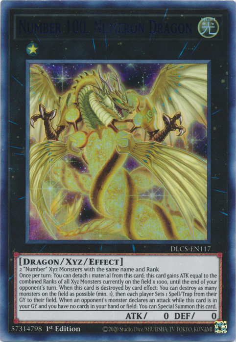 Number 100: Numeron Dragon (Blue) [DLCS-EN117] Ultra Rare | Chromatic Games