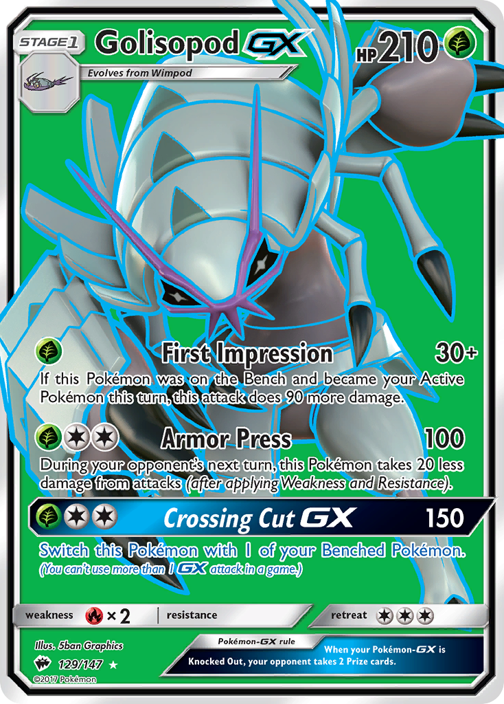 Golisopod GX (129/147) [Sun & Moon: Burning Shadows] | Chromatic Games