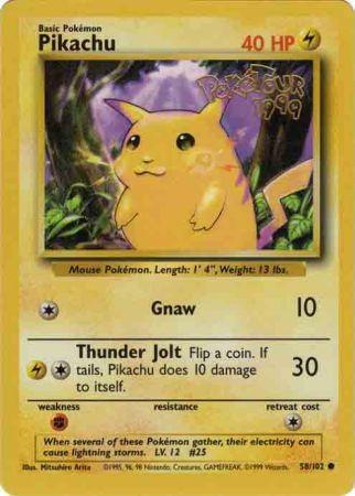 Pikachu (58/102) (PokeTour 1999 Promo) [Miscellaneous Cards] | Chromatic Games