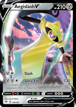 Aegislash V (126/185) [Sword & Shield: Vivid Voltage] | Chromatic Games