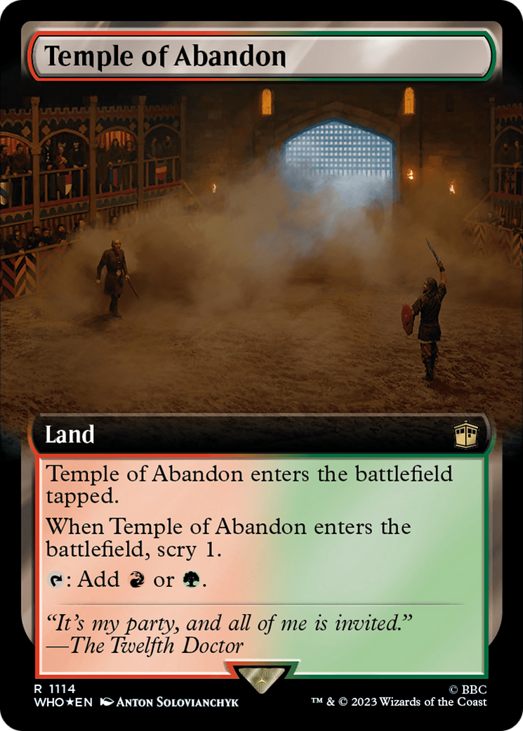 Temple of Abandon (Extended Art) (Surge Foil) [Doctor Who] | Chromatic Games