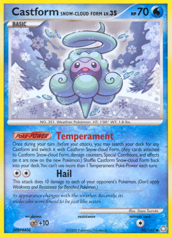 Castform Snow-cloud Form (50/146) [Diamond & Pearl: Legends Awakened] | Chromatic Games