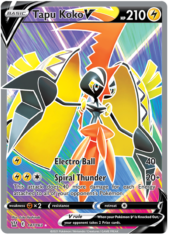 Tapu Koko V (147/163) [Sword & Shield: Battle Styles] | Chromatic Games