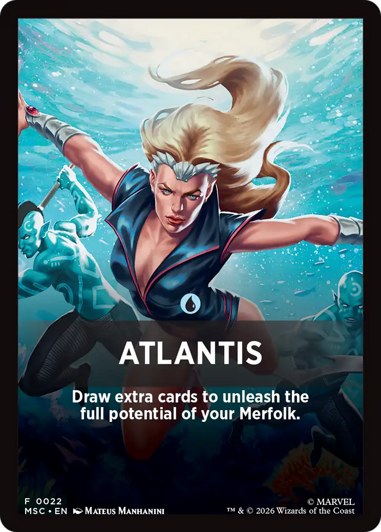 Atlantis Theme Card [Marvel Super Heroes Commander] | Chromatic Games