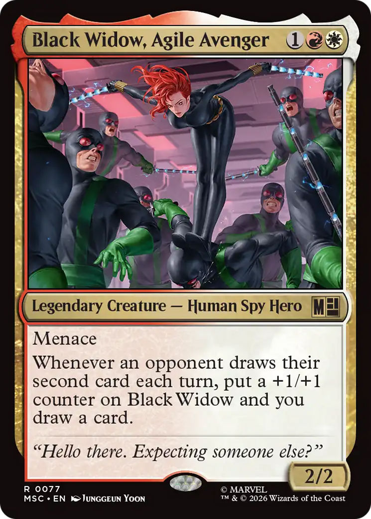 Black Widow, Agile Avenger (Surge Foil) [Marvel Super Heroes Commander] | Chromatic Games