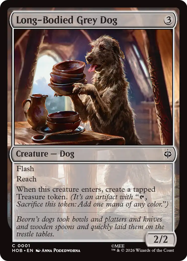 Long-Bodied Grey Dog [The Hobbit] | Chromatic Games