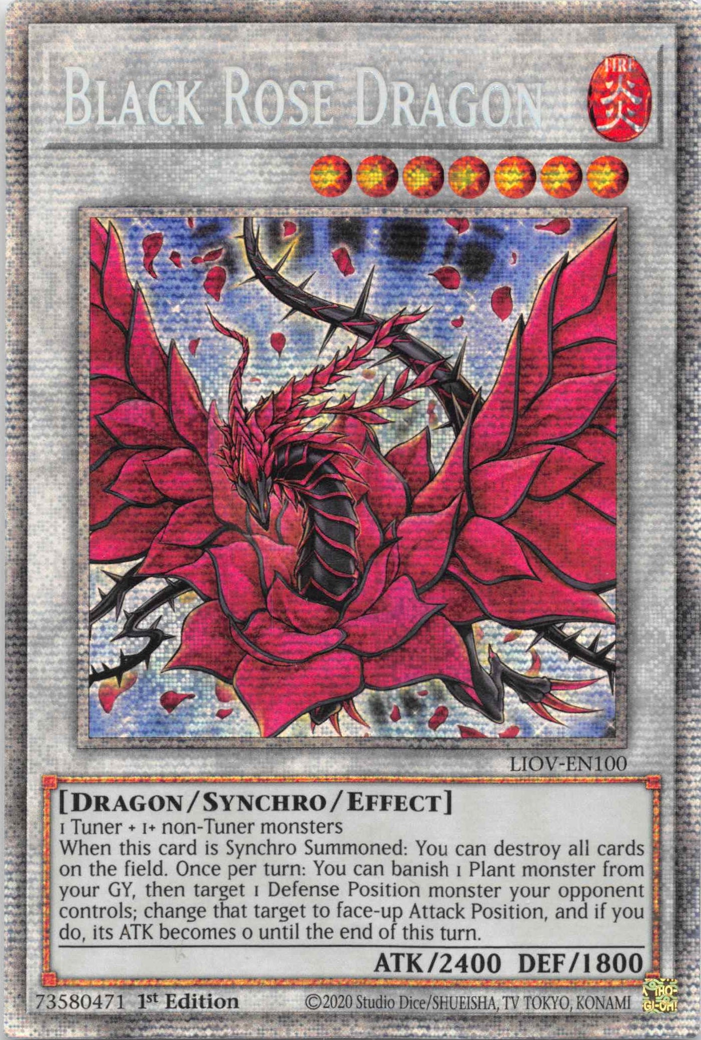 Black Rose Dragon [LIOV-EN100] Starlight Rare | Chromatic Games