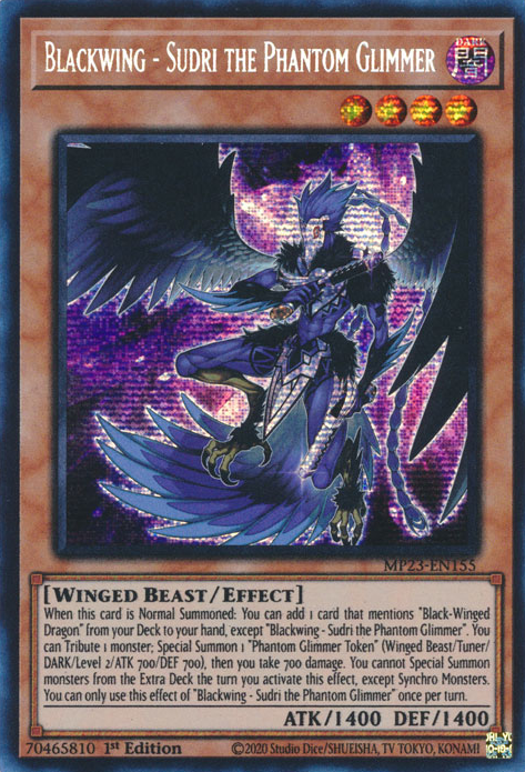 Blackwing - Sudri the Phantom Glimmer [MP23-EN155] Prismatic Secret Rare | Chromatic Games