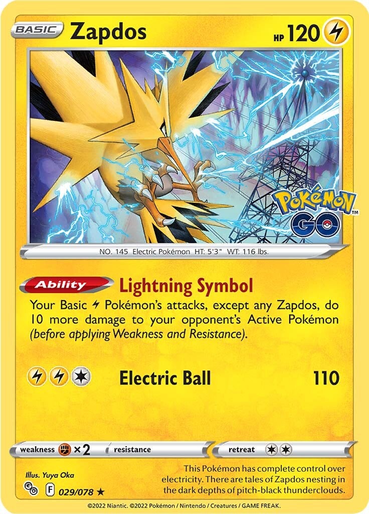 Zapdos (029/078) [Pokémon GO] | Chromatic Games