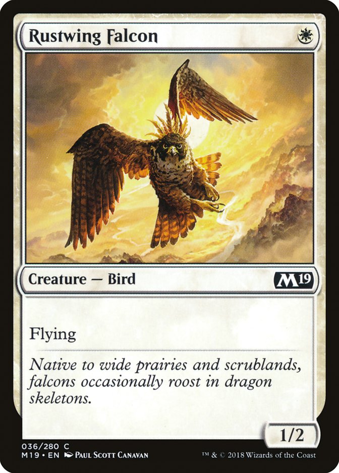 Rustwing Falcon 36/280 (Core Set 2019)  - Foil | Chromatic Games