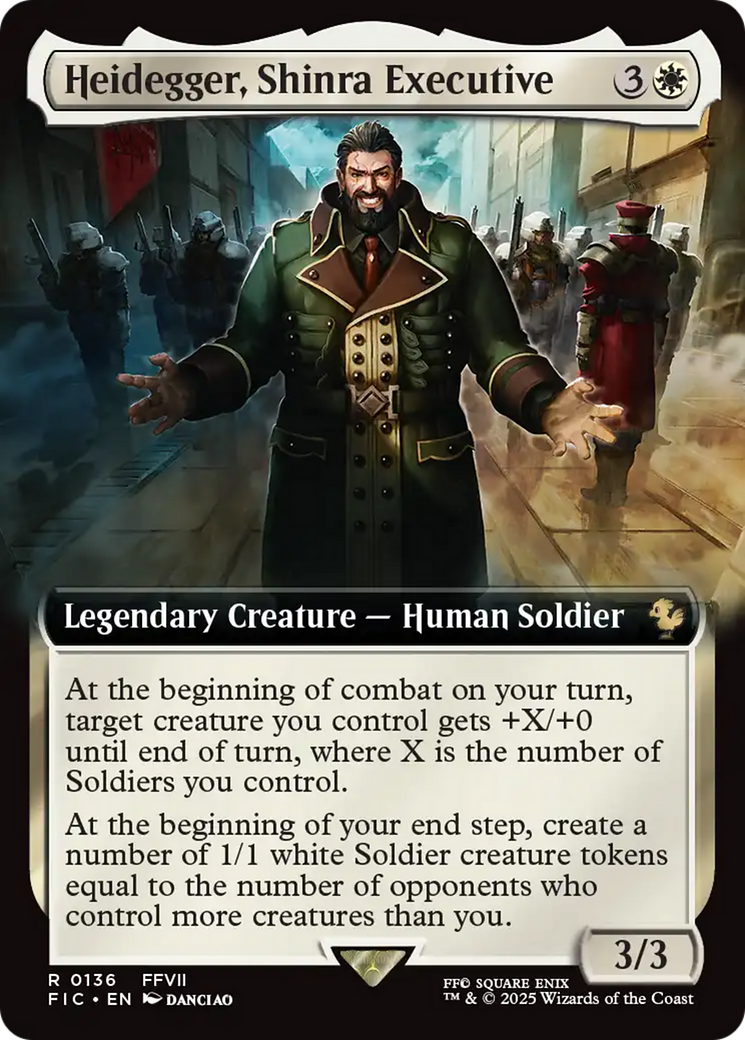 Heidegger, Shinra Executive (Extended Art) [FINAL FANTASY Commander] | Chromatic Games