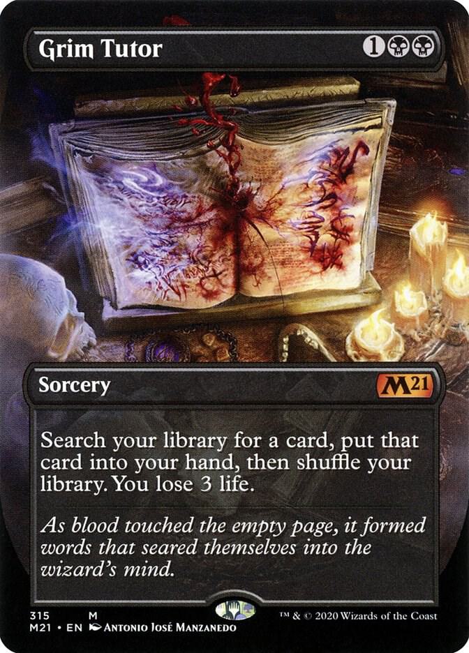 Grim Tutor 315 (Core Set 2021)  - Borderless Art Foil | Chromatic Games