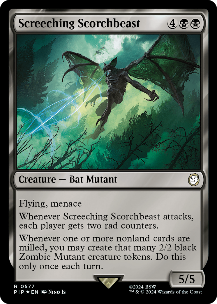 Screeching Scorchbeast (Surge Foil) [Fallout] | Chromatic Games