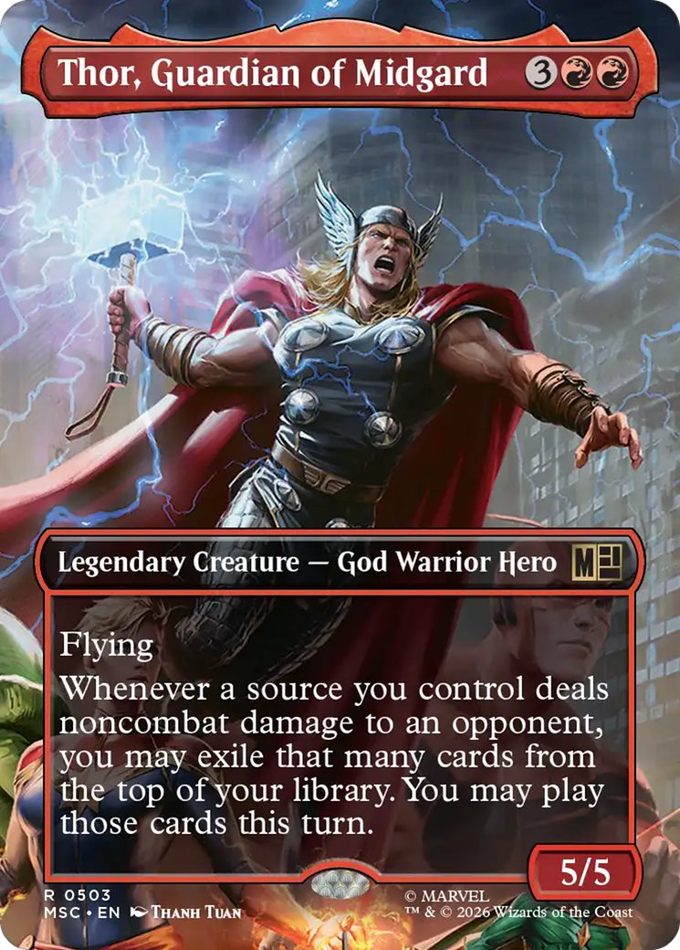 Thor, Guardian of Midgard (Borderless) [Marvel Super Heroes Commander] | Chromatic Games