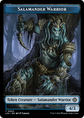 Salamander Warrior // Treasure Double-Sided Token [The Lost Caverns of Ixalan Commander Tokens] | Chromatic Games