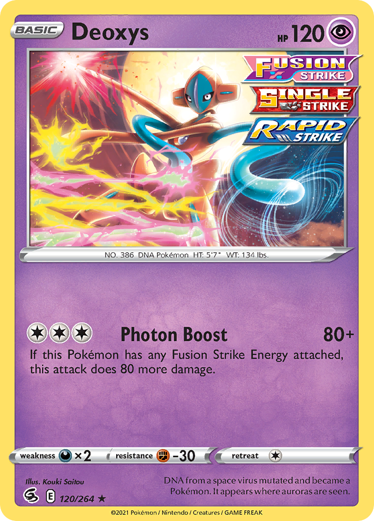 Deoxys (120/264) (Theme Deck Exclusive) [Sword & Shield: Fusion Strike] | Chromatic Games