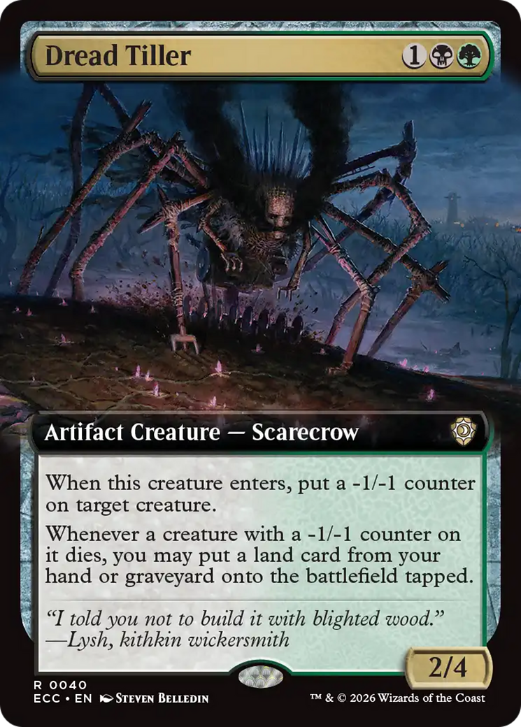 Dread Tiller (Extended Art) [Lorwyn Eclipsed Commander] | Chromatic Games