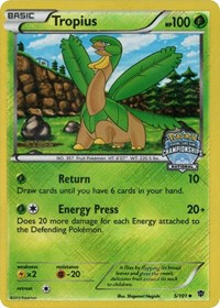 Tropius (5/101) (National Championship Staff Promo) [Black & White: Plasma Blast] | Chromatic Games