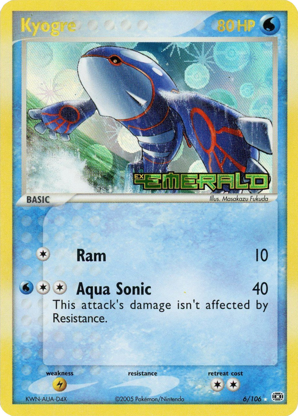 Kyogre (6/106) (Stamped) [EX: Emerald] | Chromatic Games