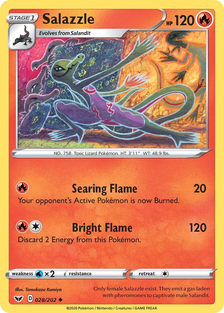 Salazzle (028/202) [Sword & Shield: Base Set] | Chromatic Games