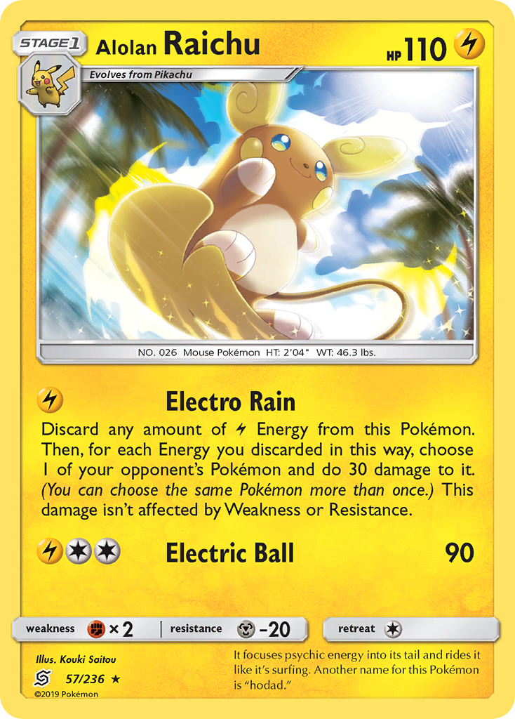 Alolan Raichu (57/236) [Sun & Moon: Unified Minds] | Chromatic Games