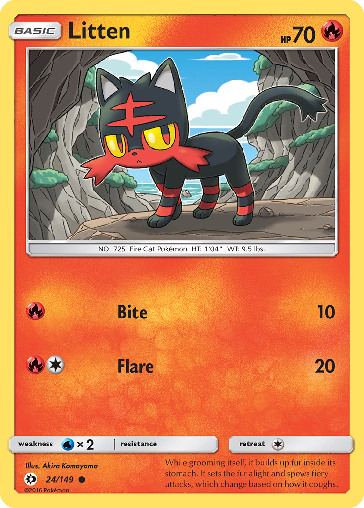 Litten (24/149) [Sun & Moon: Base Set] | Chromatic Games