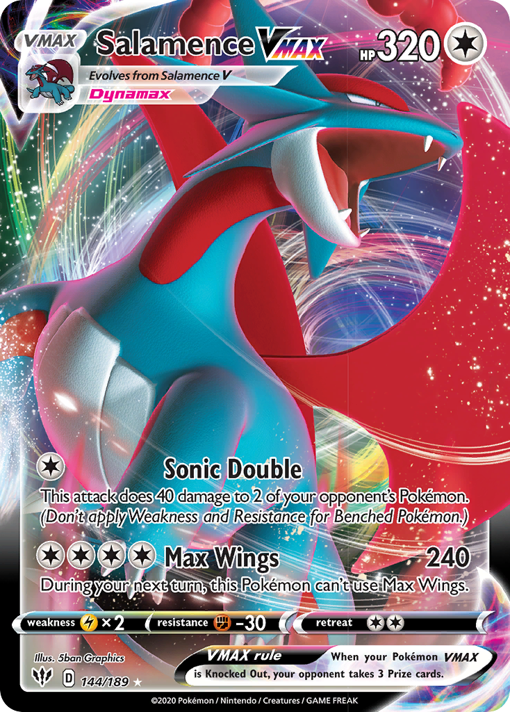 Salamence VMAX (144/189) [Sword & Shield: Darkness Ablaze] | Chromatic Games